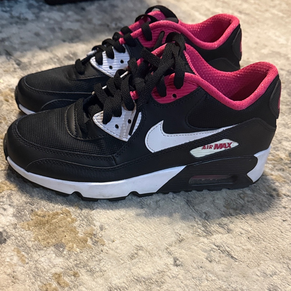 Nike Kids Sneakers - Black, Pink, and White